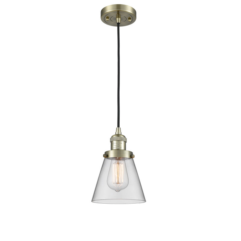 Hanlon 1 - Light Single Pendant, 3.5 Watt Vintage LED Bulb, Seedy, Black Antique Brass