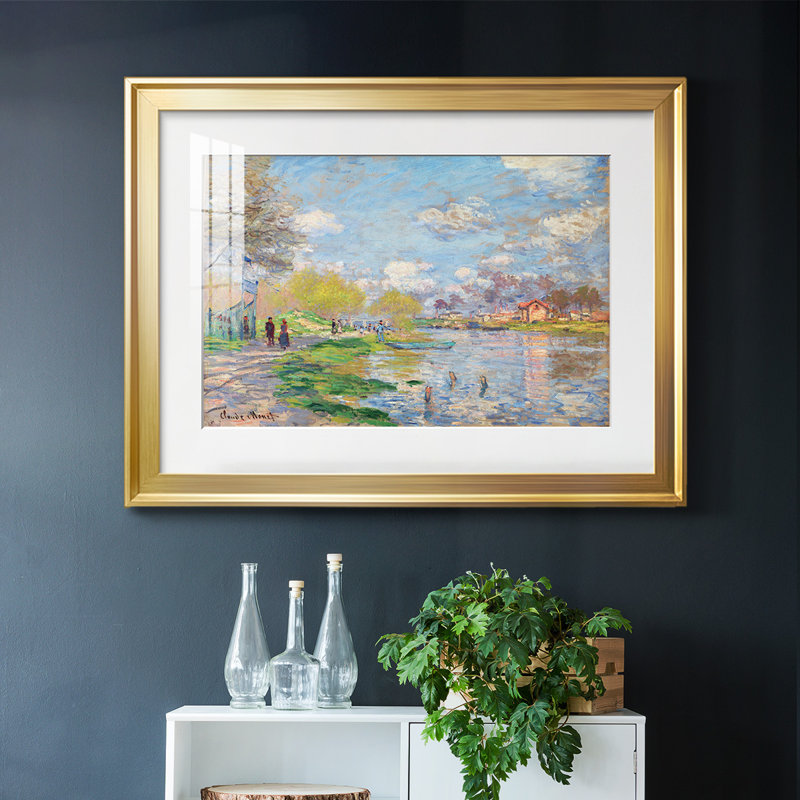 Monet, impression encadrée sur papier par Claude Monet, H 15 po x l 21 po x P 1,5 po, Or