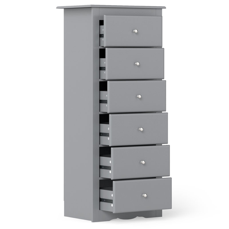 Commode 6 tiroirs, Gris