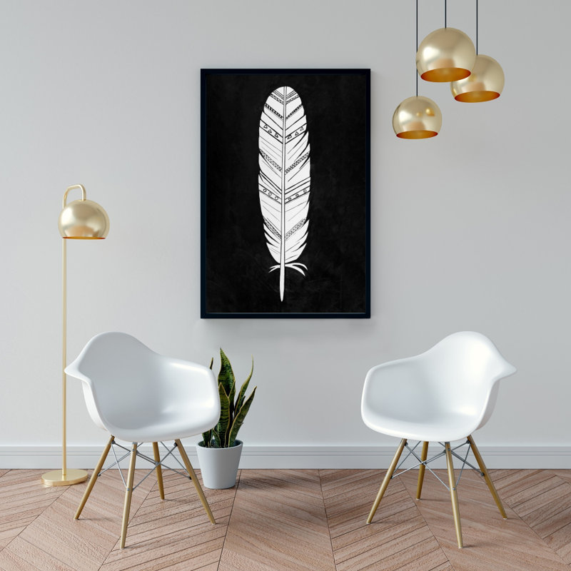 Impression sur toile Native American Feather, H 36 po x l 24 po