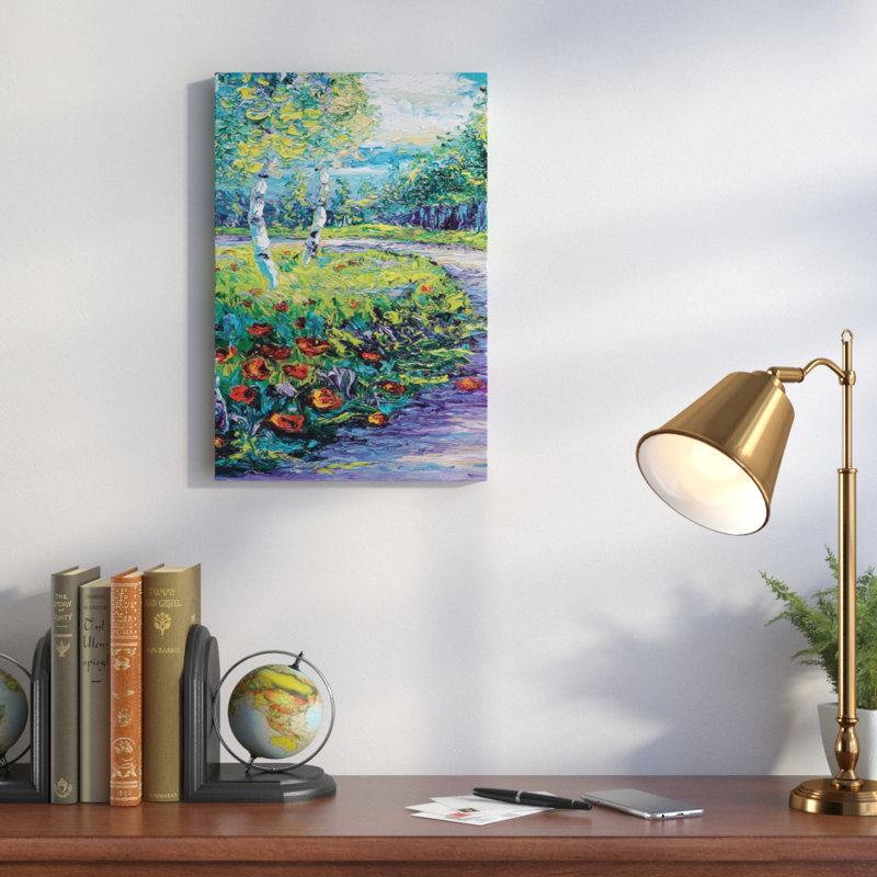 Chemin rayonnant, reproduction d’art sur toile tendue, H 18 po x l 12 po x P 1,5 po