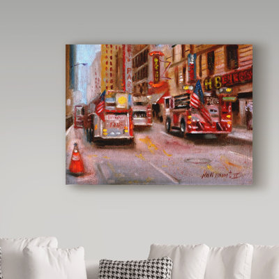 Galan 'Fire Department New York' Acrylic Painting Print on Wrapped Canvas