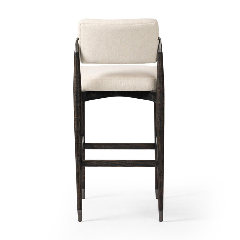 Anton Stool-Havana Brown-Bar, Beige Polyester Blend, Bar Stool (31" Seat Height)