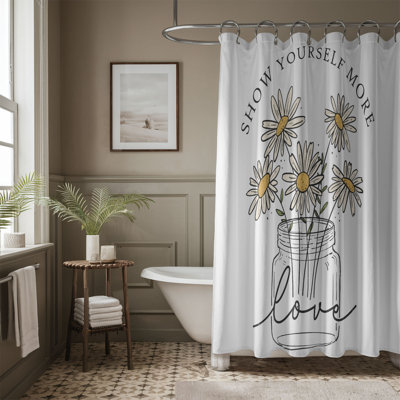 Rideau de douche standard 1 pièce Retro Flora