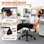 Chaise de bureau Fauteuil de bureau pivotant à dossier moyen Support lombaire réglable Fauteuil de bureau ergonomique en maille avec accoudoirs pour bureau personnel-2032993132