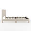 Lit plateforme tapissier avec tête de lit passepoilée Martha Stewart Britta-97967474-97967477
