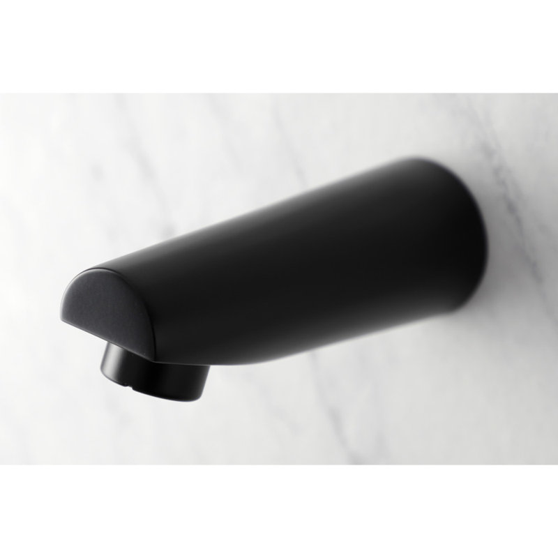Kingston Brass Shower Scape 5-7/8 Inch Non-Diverter Tub Spout, Matte Black