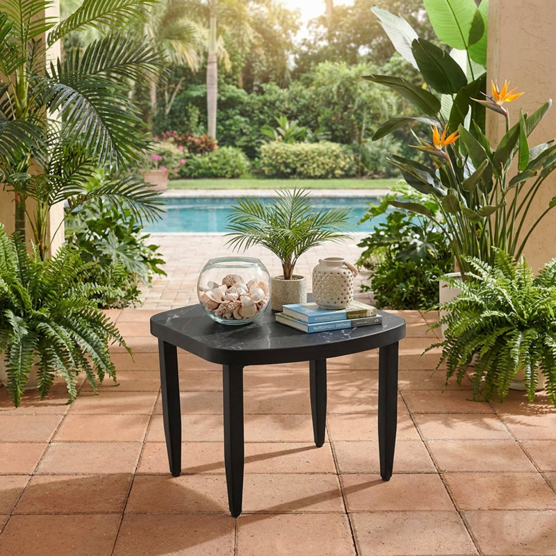Table d'appoint 23,6 po Modern Outdoor Elegance Arc