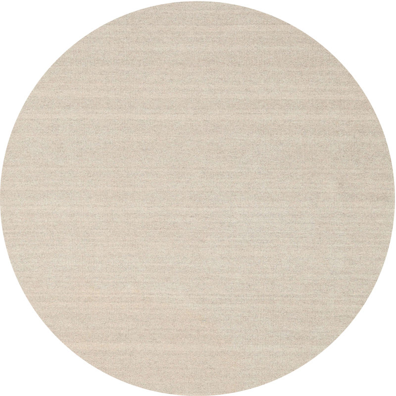 Tapis beige contemporain, Rond 7 pi x 7 pi