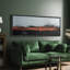 Grande impression sur toile encadrée, reproduction abstraite pour décoration intérieure moderne-118733563-118733565