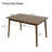 Mid Century Modern Solid Wood Dining Table