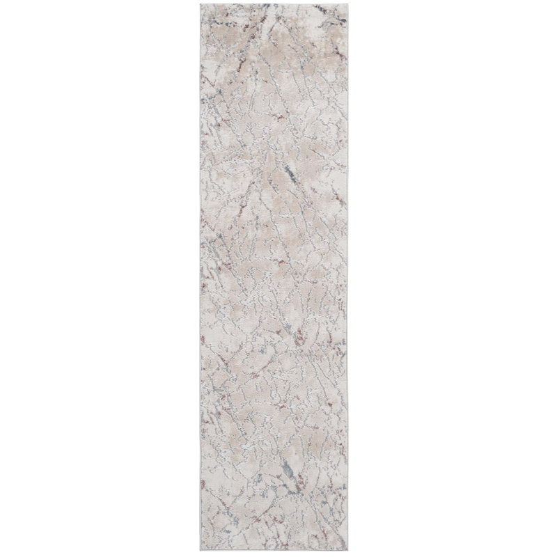 Multi/Contemporary Non-Shedding Stain Resistant Area Rug, Runner 2' x 8'