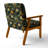 Contemporary Nature Paisley Botanic Pattern - Upholstered Bohemian & Eclectic Accent Arm Chair-1481562590