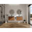 72 Inch Wall Mounted Bathroom Vanity with Resin Countertop Sink, and 1-Storage Shelves Combination, 4-Soft Closing Doors (KD-Packing)