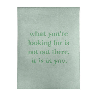 Handwritten Self Confidence Inspirational Quote Poly Chenille Rug