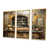 Toile avec cadre flottant or