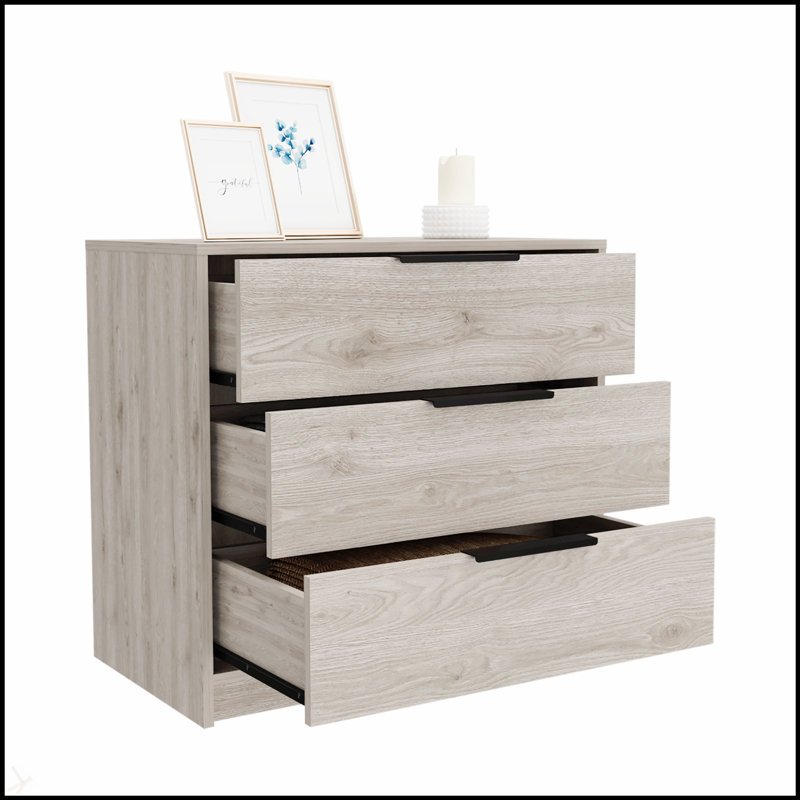 Commode à 3 tiroirs au design moderne pour un rangement organisé et élégant, parfaite pour n'importe quelle pièce