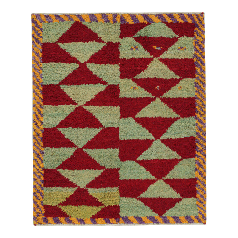 One-of-a-Kind 4'1" x 4'9" Hand Knotted Area Rug