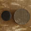 Table basse Mid-Century ronde en noyer