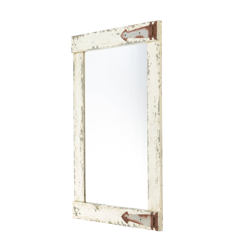 Serenad Rectangular Wood Farmhouse Wall Mirror