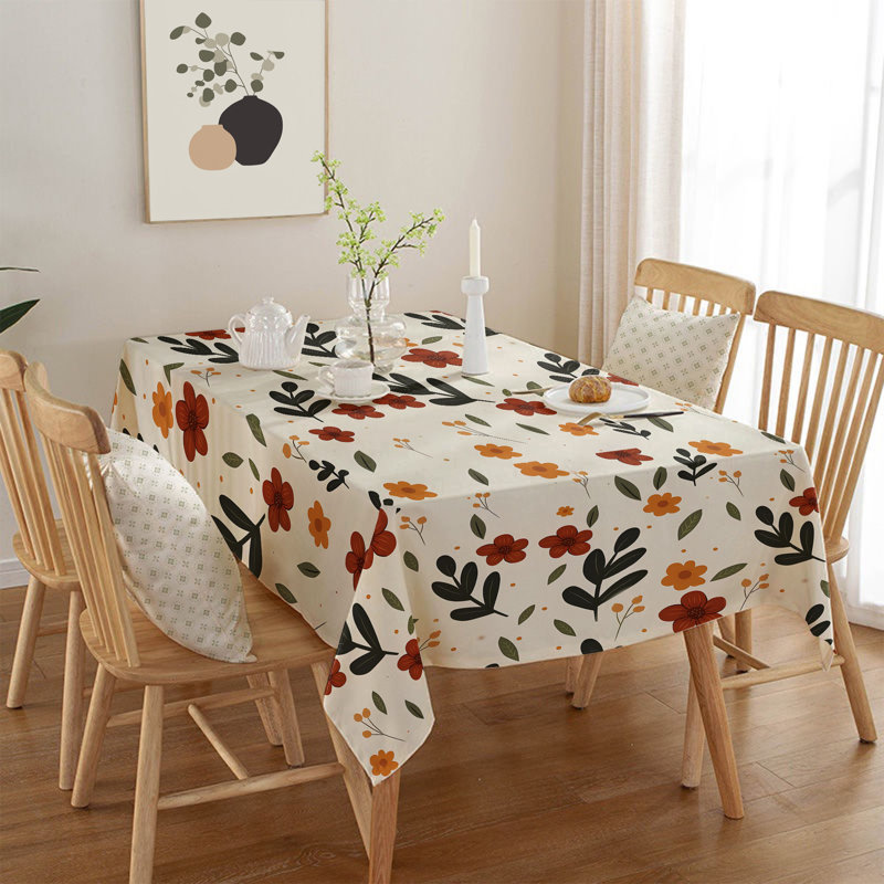 Washable Tablecloth (55 x 71 in), 50% Cotton / 50% Polyester, Easy Care, Machine Washable at 86°F, Tumble Dryer Safe, Ironable | Perfect for Dining Room & Special Occasions, Elegant and Durable Design