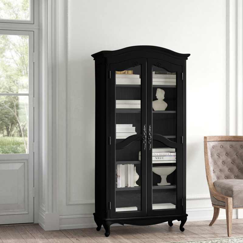Londono Book Cabinet Storage Bookcase, Distressed Black