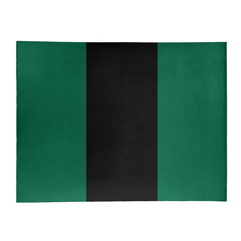 Tapis à rayures green national hockey, Rectangle 3 pi x 5 pi