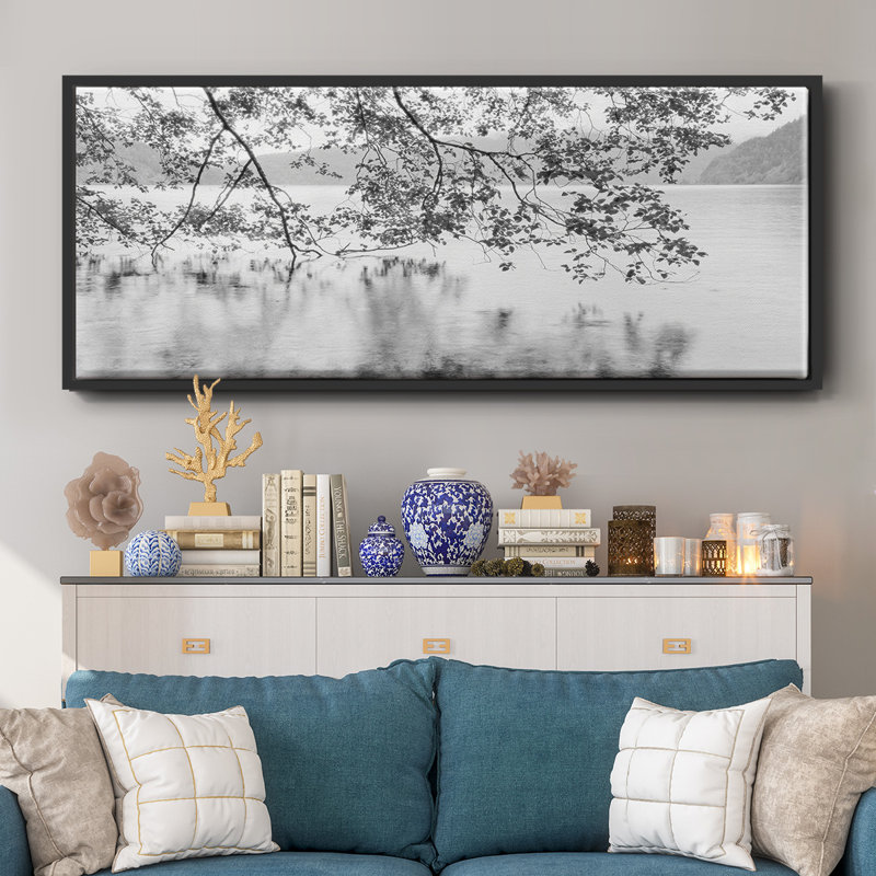 Lake Crescent- Framed Canvas, 24" H x 60" W