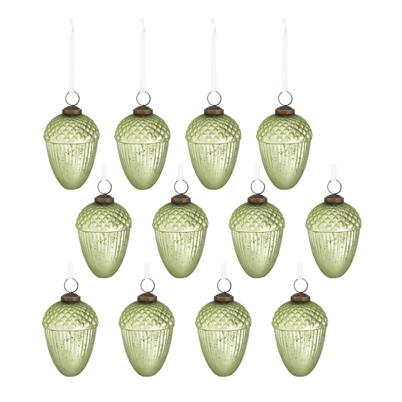 Ornement en forme de larme, ornements d'arbre de Noël suspendus en verre pour décorations de fêtes, lot de 12