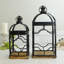 VIP Metal 19.25 in. Multicolor Metal Lanterns Set of 2
