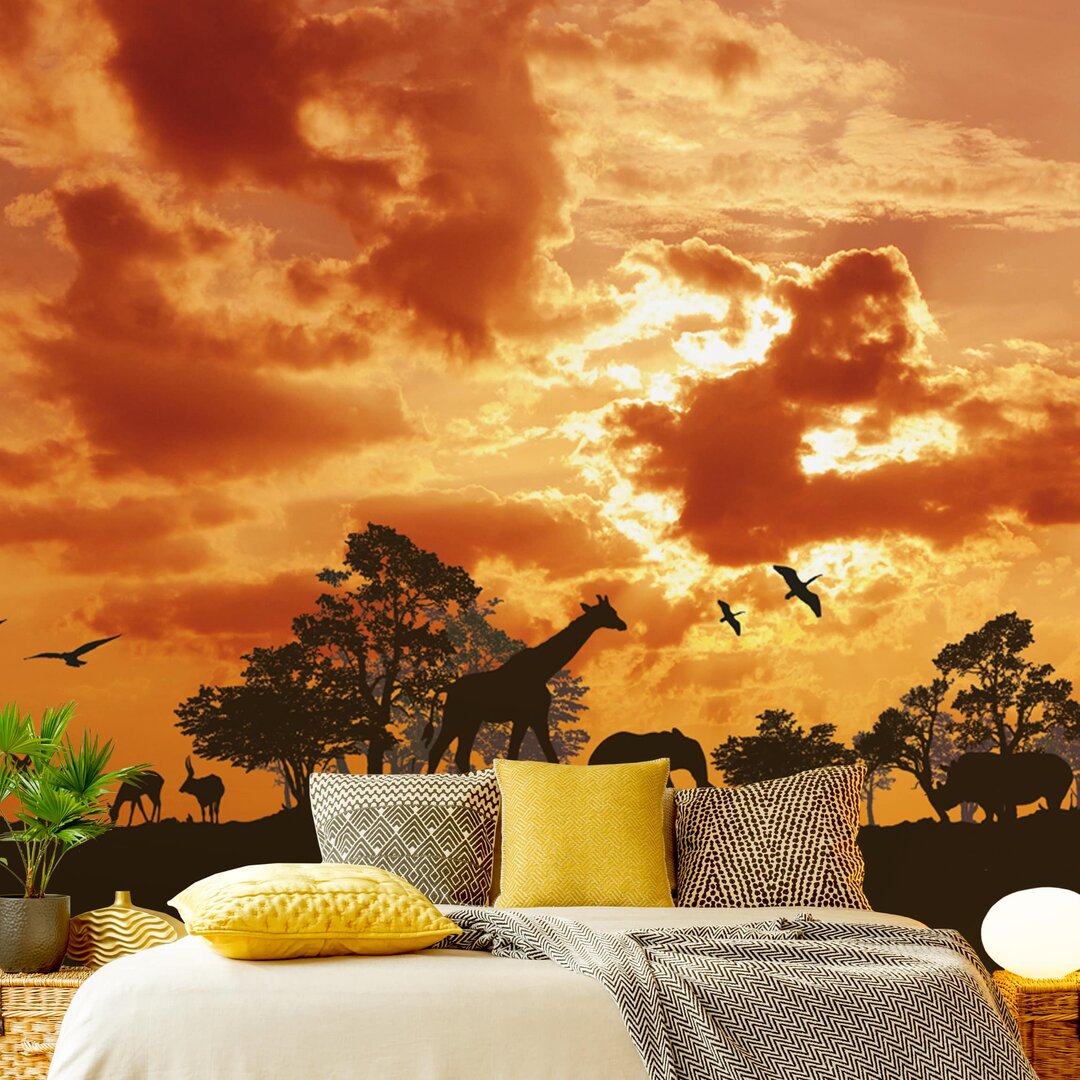 Strukturierte Tapete Tanzania Sunset 2,4 m x 240 cm