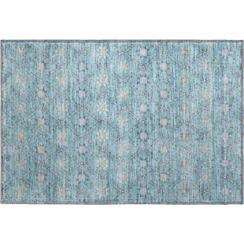 Premium Machine Washable Xamiera AMF1858 Lattice Rug, Rectangle 1'8" x 2'6"