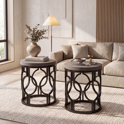 Brookview 23.62" H Manufactured Wood and Metal End Table