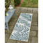 Tapis intérieur / extérieur bleu clair / blanc en polypropylène tissé à la machine Rowdy-724539972