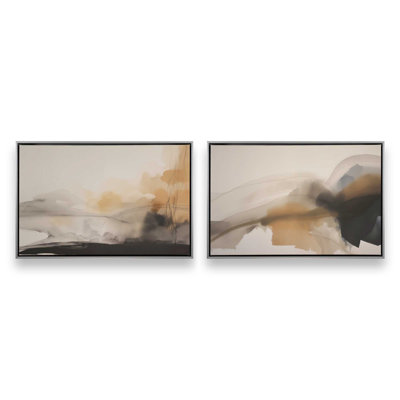 Copper Rustic Elegance Set of 2 Canvas Prints in a Frame