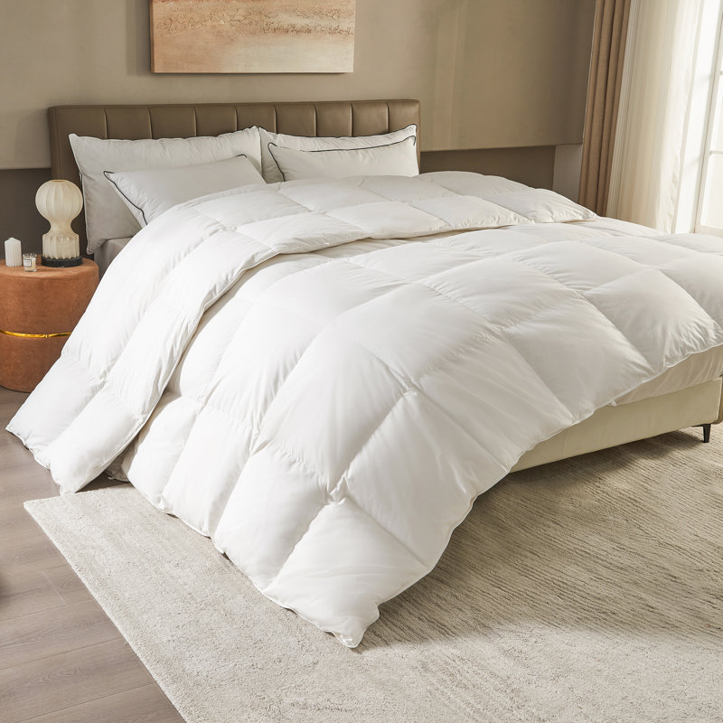 Luxury Hotel Collection Feather & Down Comforter – Fluffy, Breathable & All‑Season Warmth Duvet Insert, Queen Down Comforter