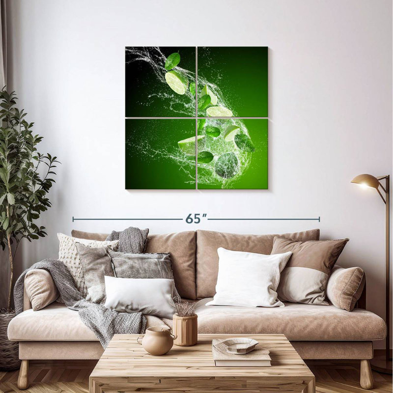 Yarlin Lime Splash, 38'' H x 38'' W