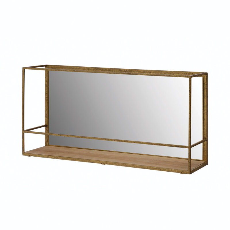 Tablette murale avec miroir