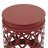 Metal Indoor Outdoor Nesting Side End Accent Table with Carved Trellis Design-2122252519