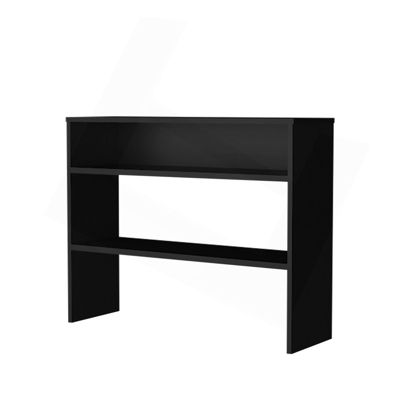 Console Table With Open Storage, Black