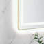 Miroir de salle de bain à DEL avec avant et rétroéclairage
