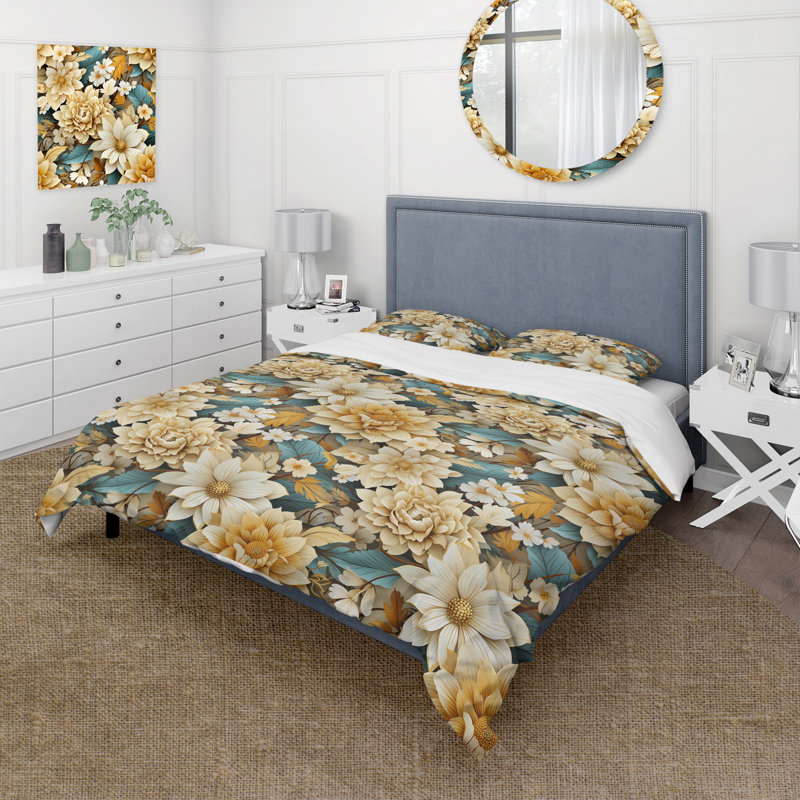 Ensemble de housse de couette Earthy Mandala, Housse de couette pour très grand lit et 2 très