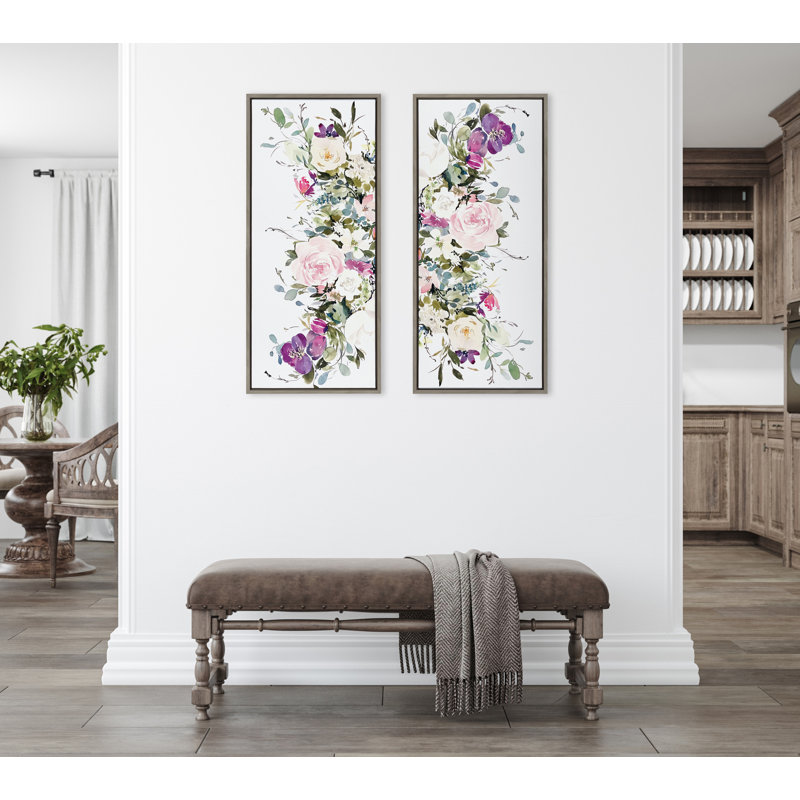 «13 Ink Wash Floral» par Emma Daisy, reproduction d'art sur toile encadrée