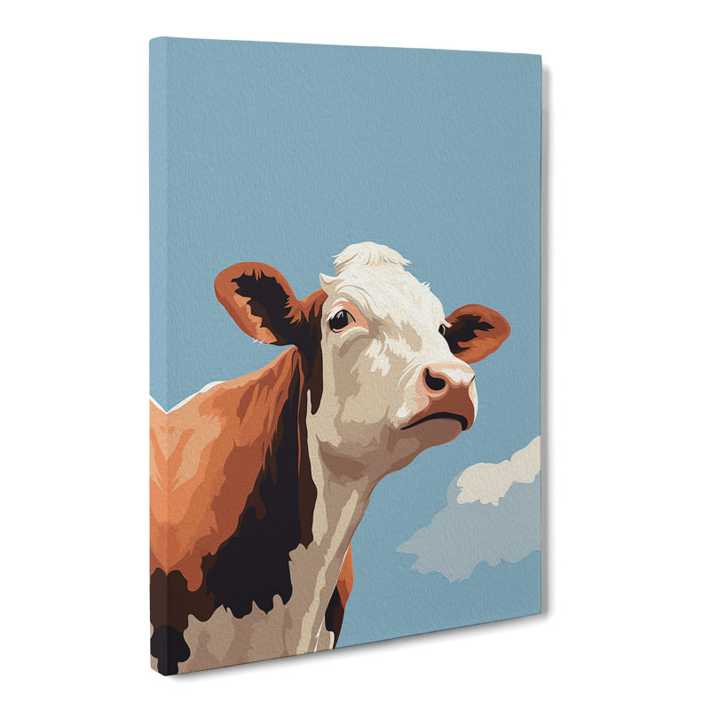 Cow Minimalism - Print, 76cm H x 50cm W x 3cm D