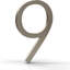 Méga poignées avec numéros de maison pour l'extérieur - 5 po pour installation facile à installer au mur - Numéros de métal robustes pour l'adresse sur la maison, quincaillerie de fixation incluse - Nickel satiné (numéro 0)-114280819-136314710