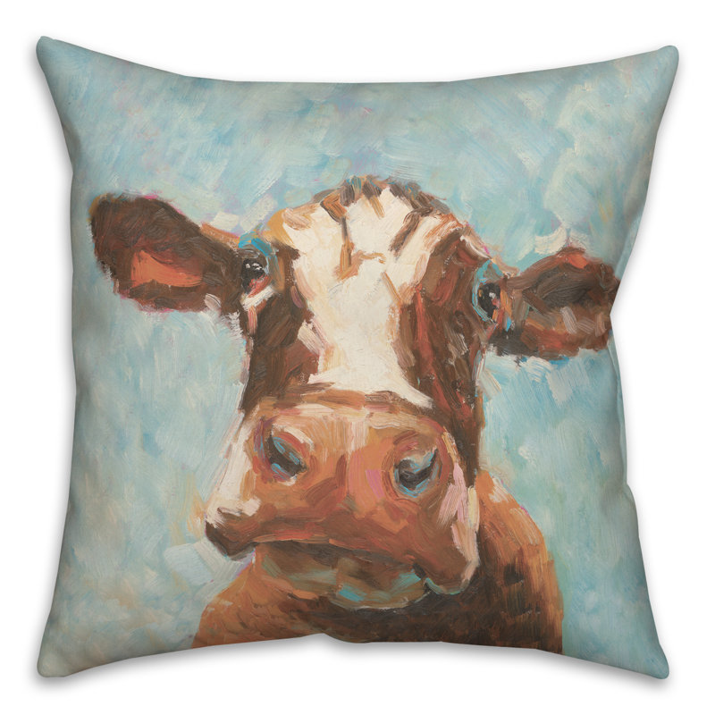Outdoor Reversible Throw Pillow, Blue