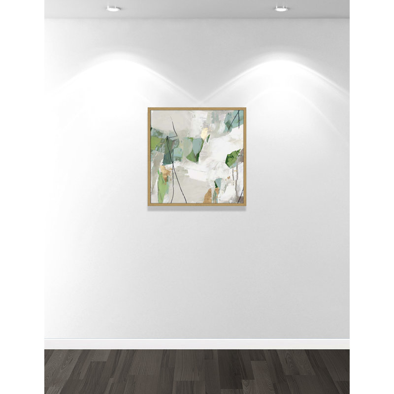 «Enchanted Emerald I» par Tom Reeves, H 27,5 po x l 27,5 po x P 1,25 po, Cadre naturel mince