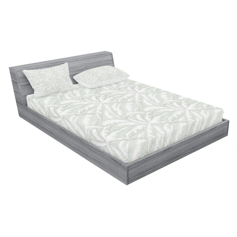 Microfiber Floral Sheet Set, Queen Sheet Set with Fitted Sheet