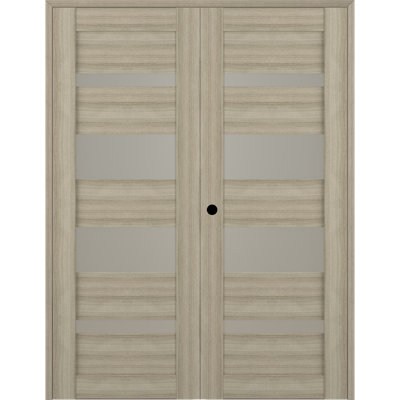 Paneled Wood and Glass Prefinished Mirella Standard Door