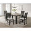 Table rectangulaire de salle à manger de style contemporain 1Pc avec 18 pieds de blocs de feuilles effilées à finition bicolore en bois massif